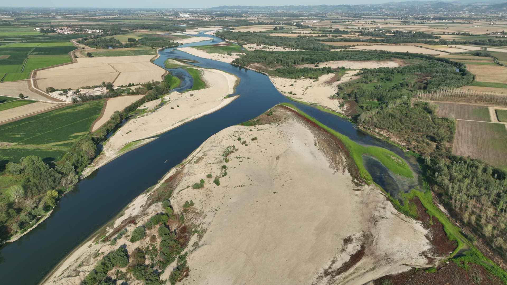 Il Po visto dal drone il